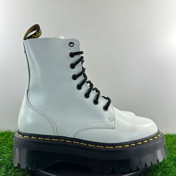 Dr. Martens Shoes - White Leather Women's Boots